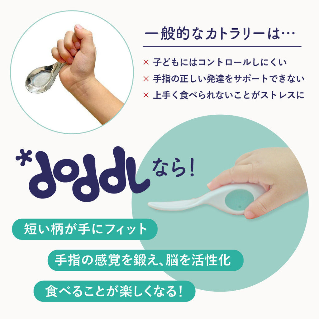 【ギフト用】doddlベビースプーン・フォーク＆ケース