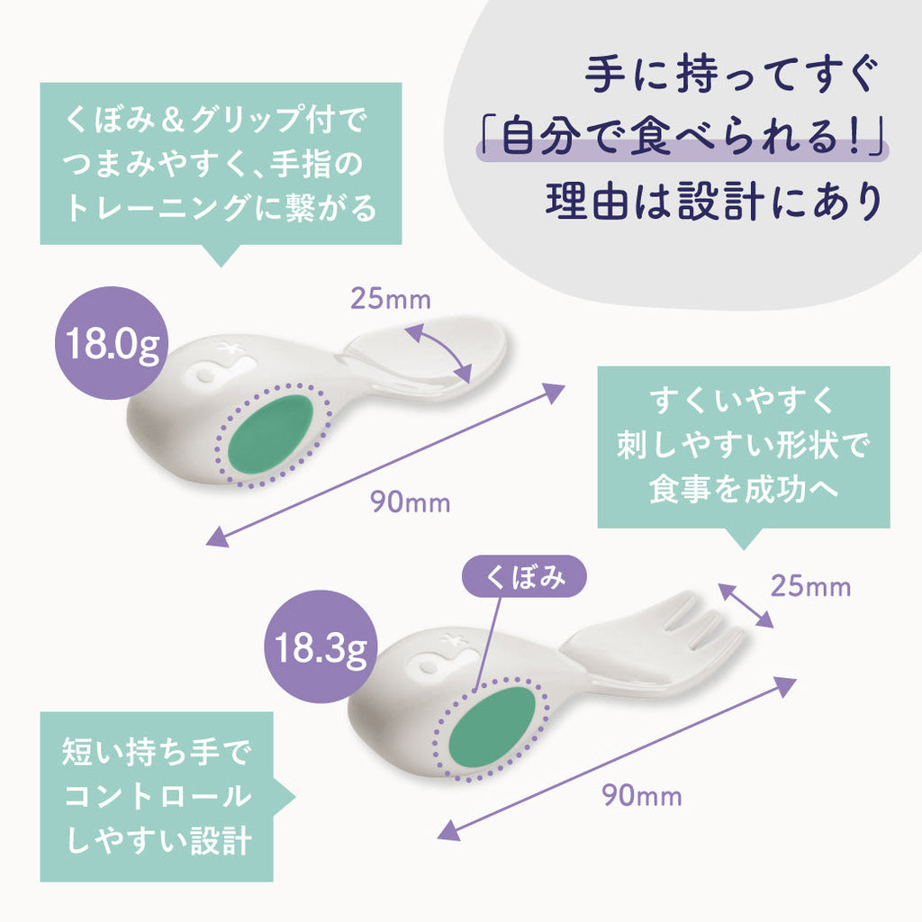 【ギフト用】doddlベビースプーン・フォーク＆ケース