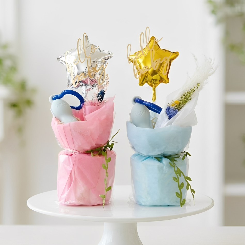 おむつケーキ〈doddlベビーカトラリー付き〉